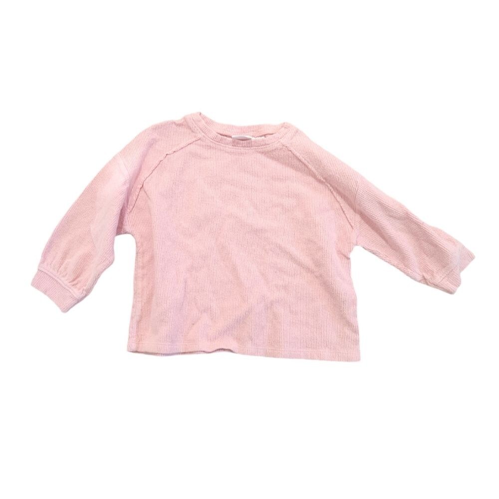 Zara Pink Cotton Boxy Sweater Size 4/5 Girls